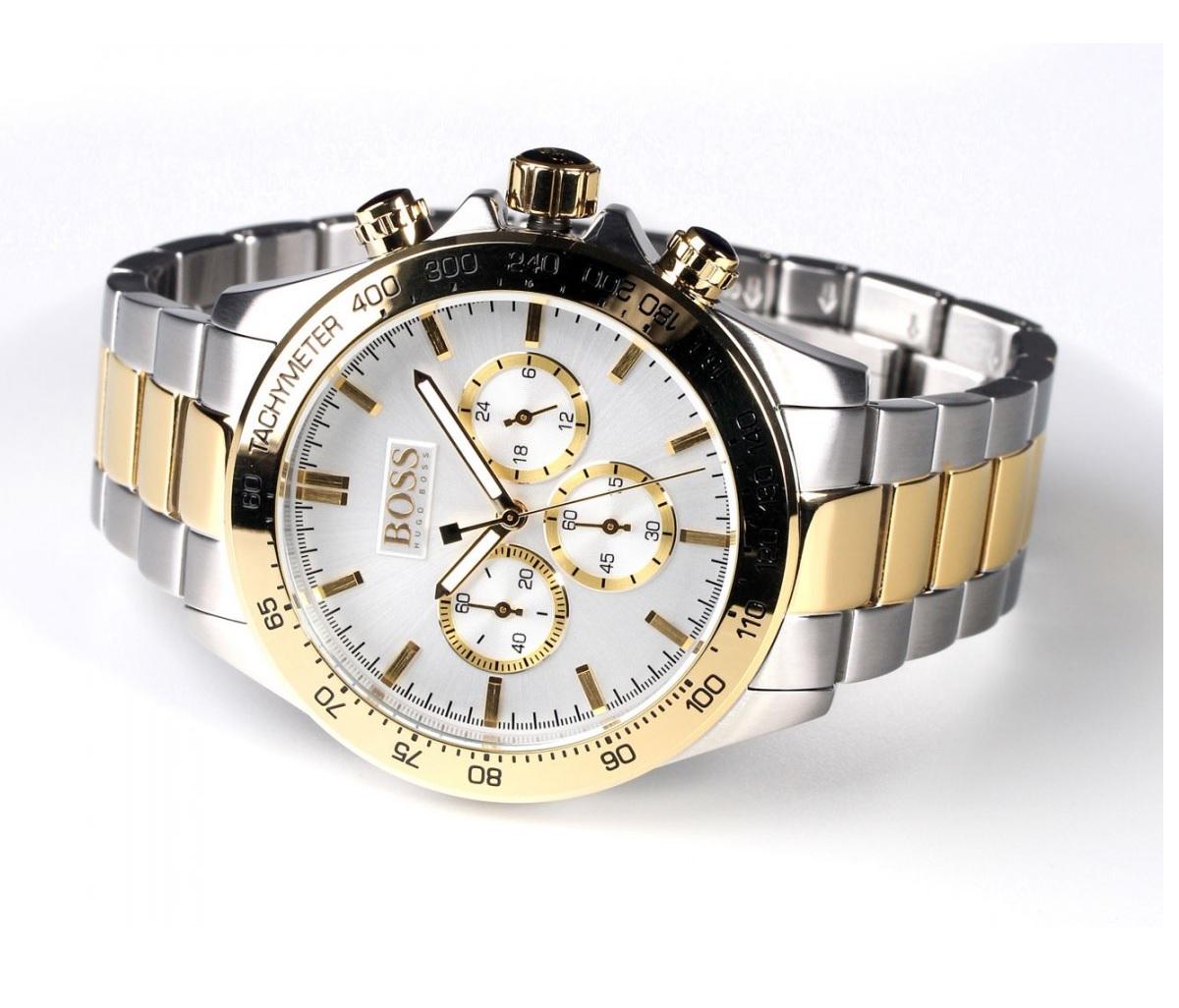 Часы мужские Hugo Boss 1512960 44 мм Silver/Gold (w28071) - фото 2 Часы мужские Hugo Boss 1512960 44 мм Silver/Gold (w28071) - фото 2