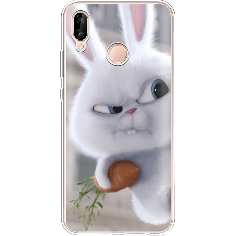 Чехол Boxface Huawei P20 Lite Rabbit Snowball Прозрачный силикон (33127-up1116-33127)