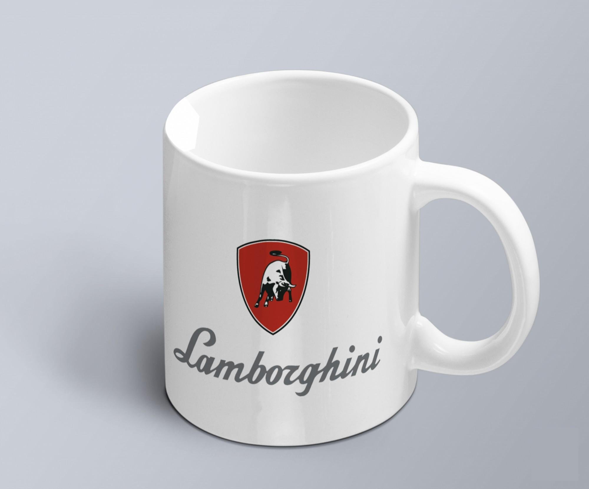 Чашка з принтом авто логотип Lamborgini (02010102003) Чашка з принтом авто логотип Lamborgini (02010102003)