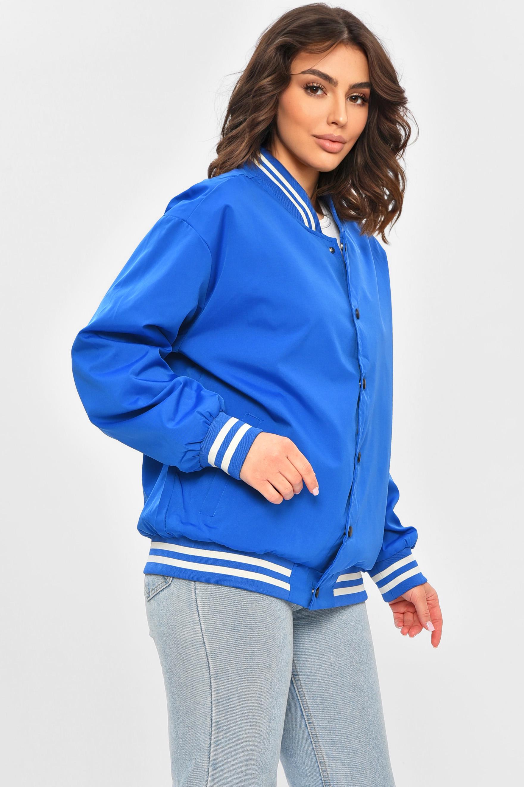 Бомбер жіночий напівбатальний р. 50/2XL Синій (202257) - фото 2 Бомбер жіночий напівбатальний р. 50/2XL Синій (202257) - фото 2