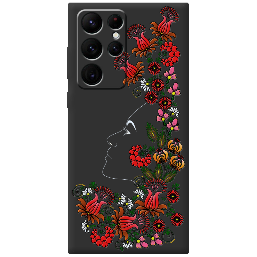 Чехол BoxFace Samsung Galaxy S22 Ultra (S908) 3D Ukrainian Muse Черный силикон (44181-bk64-44382)