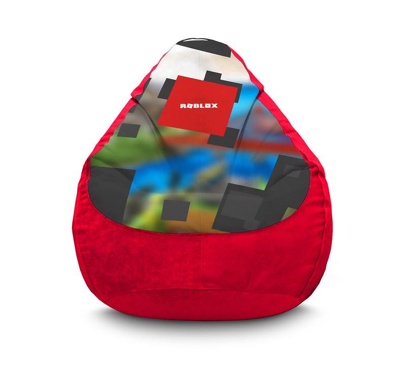 Кресло мешок iPuff Roblox Logo Флок XXXL 100х135 см Красный Кресло мешок iPuff Roblox Logo Флок XXXL 100х135 см Красный