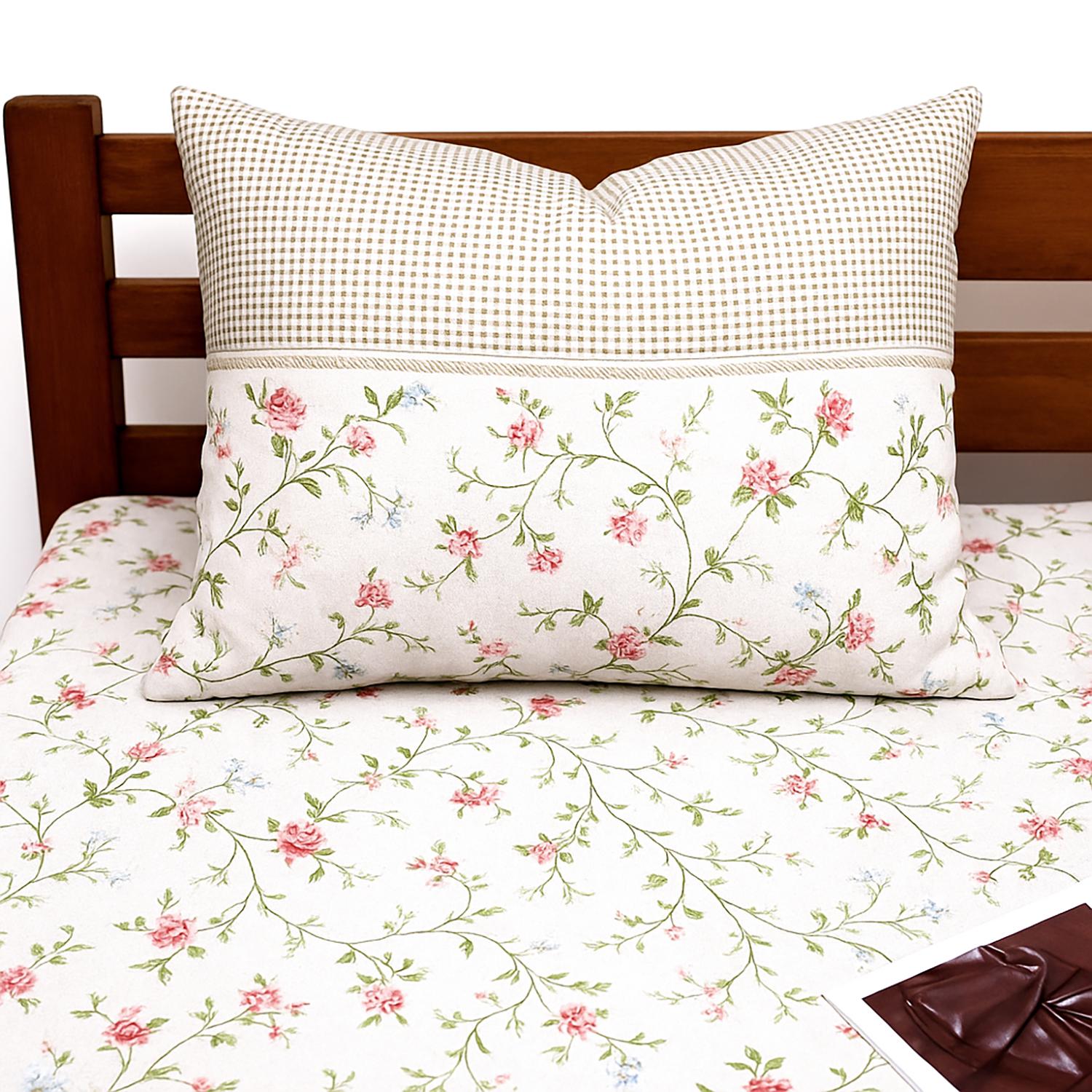 Комплект постельного белья Zastelli 7300 Цветочные узоры бязь полуторный 145x210 серый