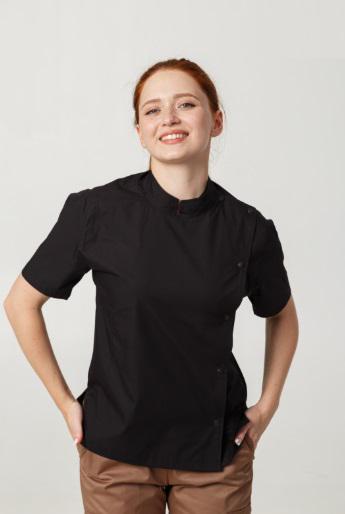 Китель кухаря Жіночий Profforma М1 S Чорний - фото 2