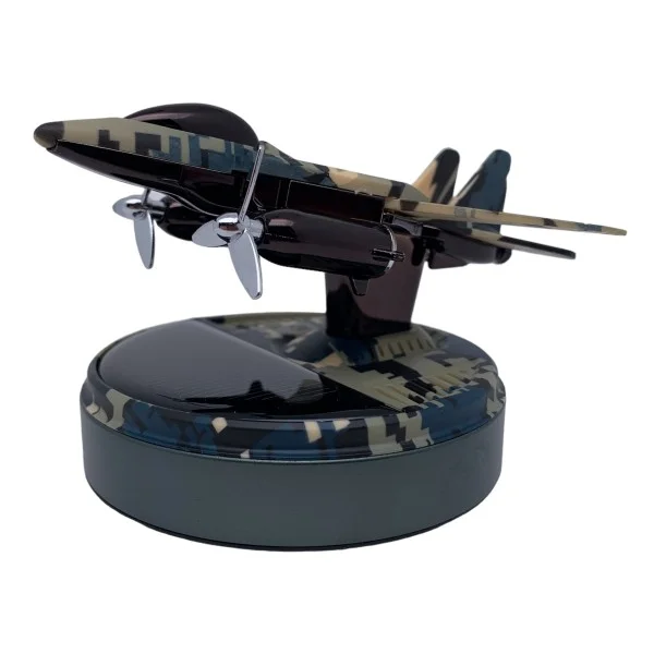 Ароматизатор автомобильный Самолет-истребитель на солнечной батарее Камуфляжный (4543-Leader)