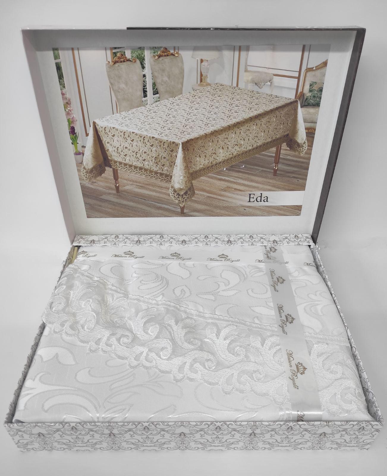 Скатерть Maison Royale 140x180 ovale Eda White (CN6832)