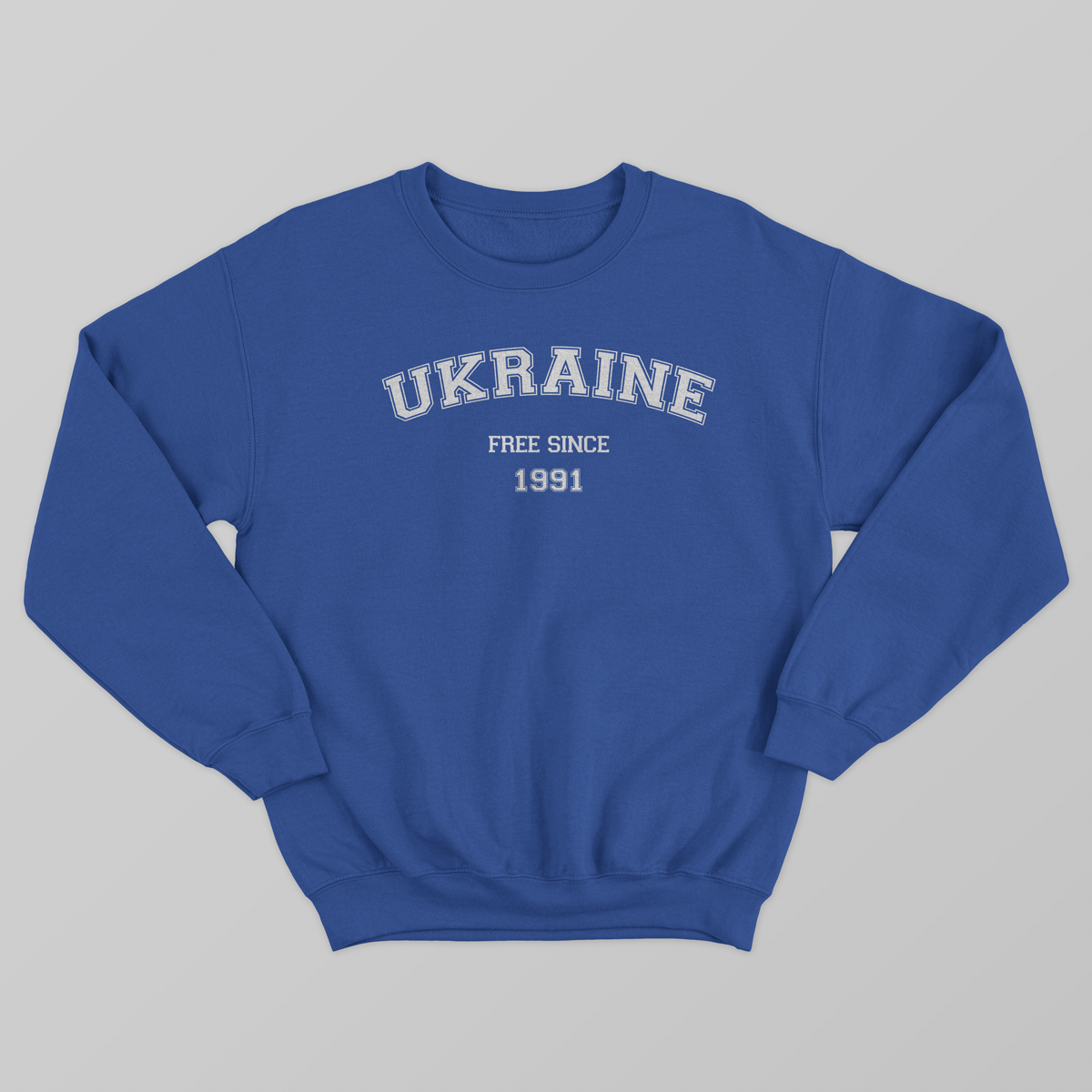 Світшот унісекс UFree Shop із написом Вільна Україна з 1991 L Синій (S-0013-5-L) - фото 2