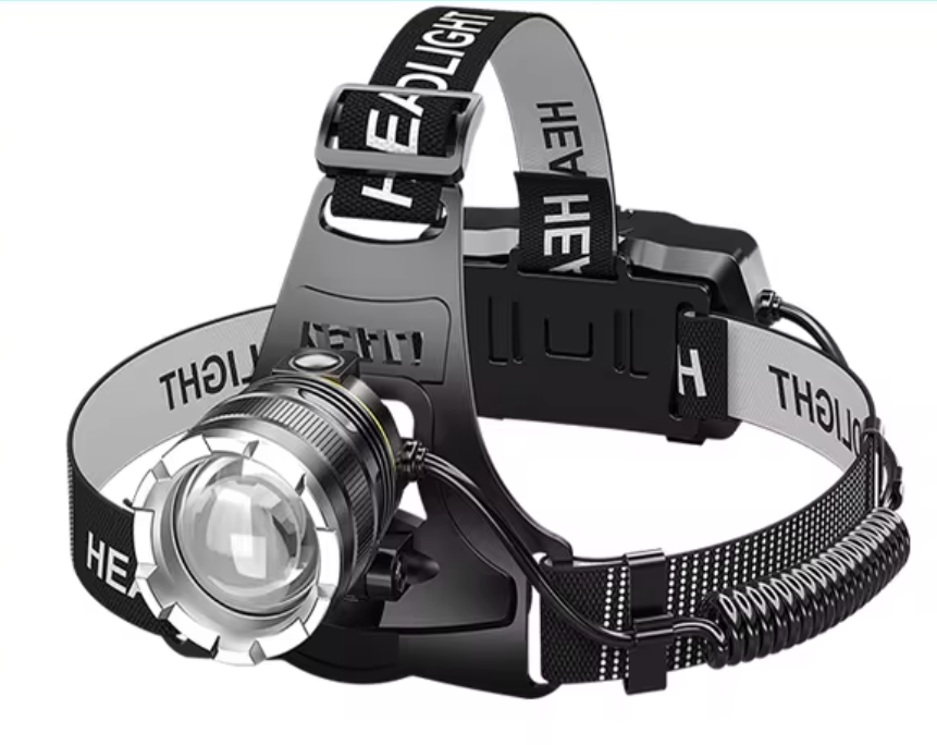 Фонарик налобный LED P70 сенсорный Фонарь перезаряжаемый с высокой яркостью 1000 люмен аккумулятор с USB (KT6008004)