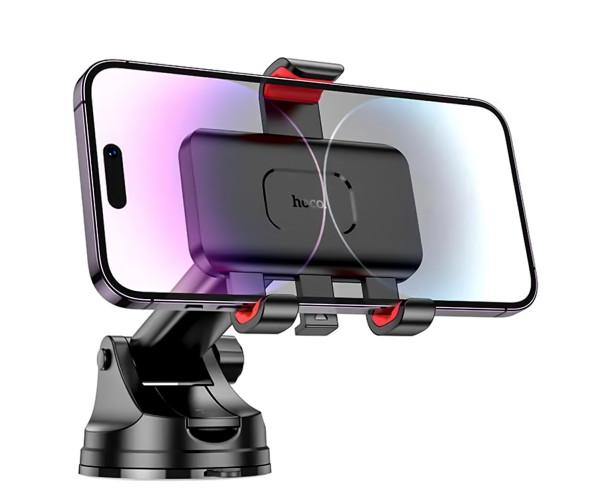 Держатель автомобильный Hoco H22 на лобовое стекло Black/Red - фото 4 Держатель автомобильный Hoco H22 на лобовое стекло Black/Red - фото 4