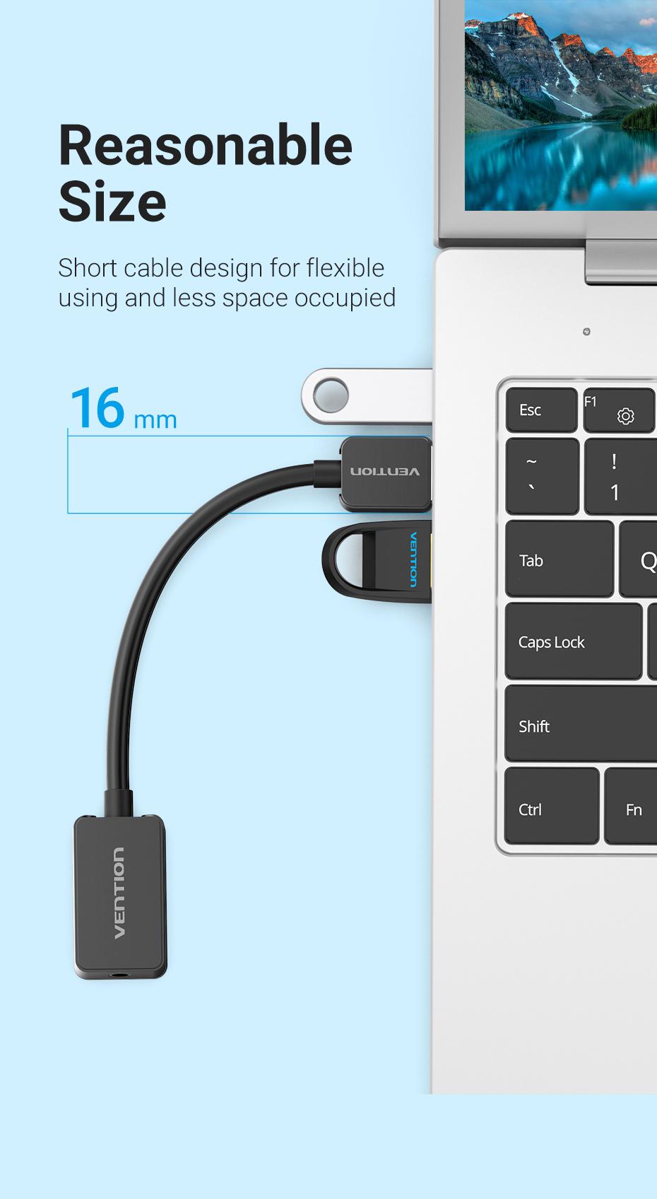 Зовнішня звукова карта Vention USB OMTP CTIA роз'єм 3,5 мм для гарнітури шумозаглушення Plug and Play 48кГц 16біт 0.15 м Чорний (CDZB0) - фото 12 Зовнішня звукова карта Vention USB OMTP CTIA роз'єм 3,5 мм для гарнітури шумозаглушення Plug and Play 48кГц 16біт 0.15 м Чорний (CDZB0) - фото 12