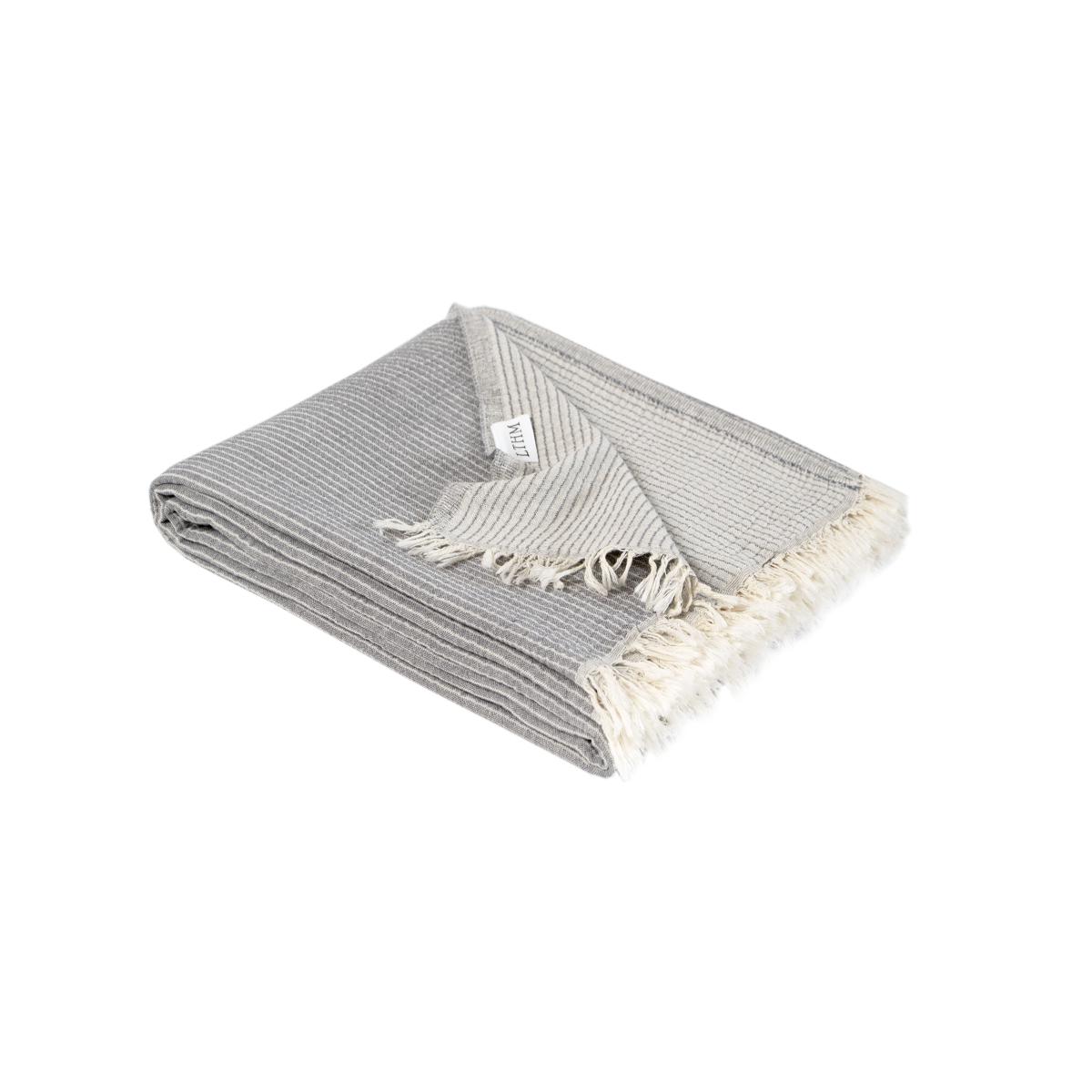 Покривало Lotus Home Premium Stripe 190х225 см Антрацит (26668189) - фото 6 Покривало Lotus Home Premium Stripe 190х225 см Антрацит (26668189) - фото 6