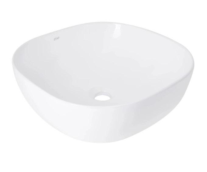 Раковина накладная Qtap Kolibri 425x425x140 мм с донным клапаном White (QT1011K396WN48468)