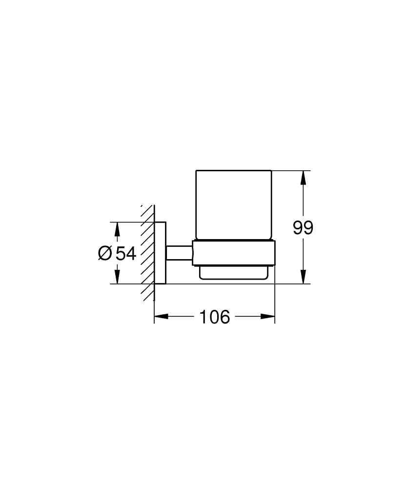 Стакан для зубных щеток Grohe QuickFix Start 41194000 Хром (164197) - фото 2