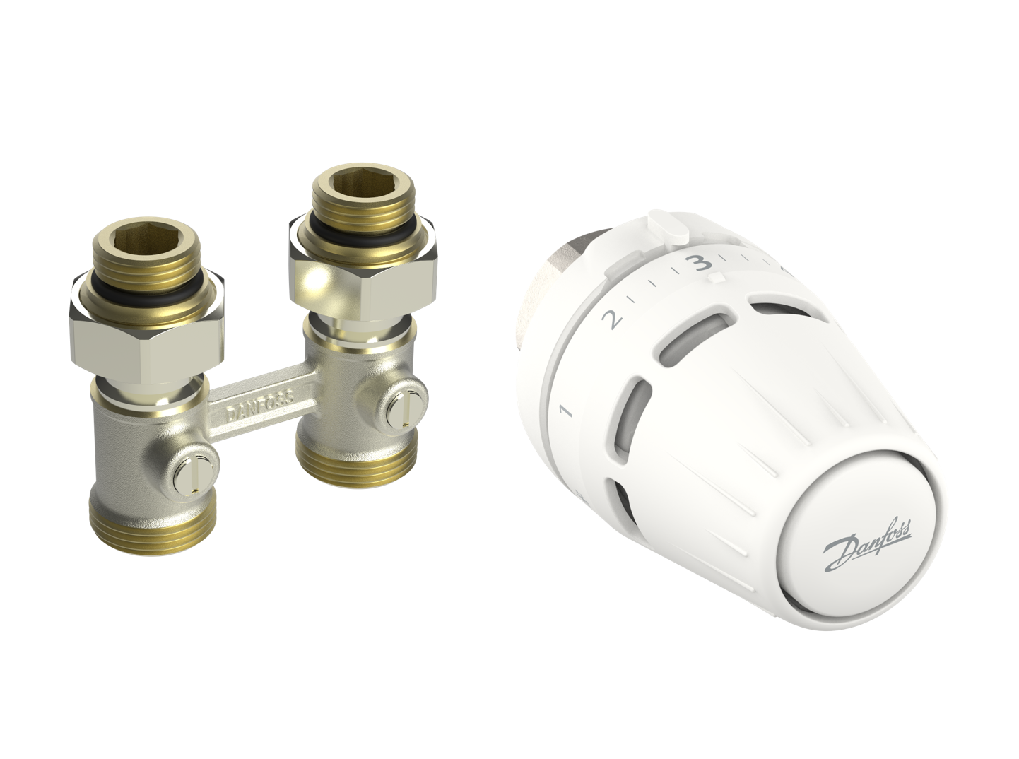 Комплект термостатичний Danfoss Regus M30x1,5 та RLV-KB 1/2" прямий (ERC-015G5308) - фото 2