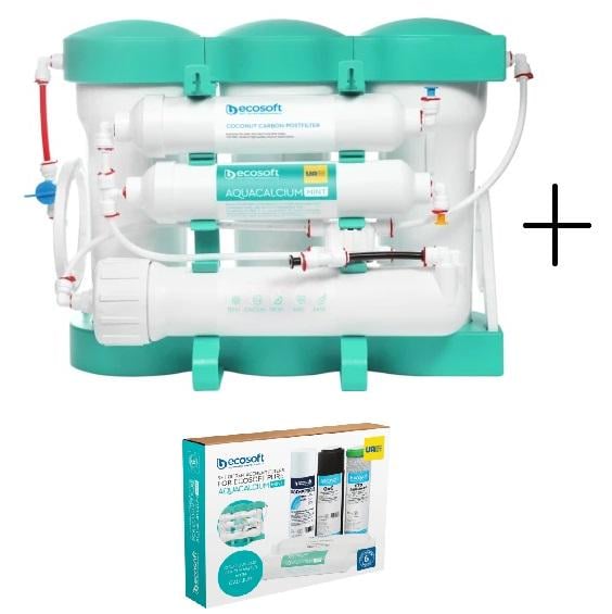 Фильтр обратного осмоса Ecosoft P'URE AQUACALCIUM Mint с комплектом картриджей Ecosoft AquaCalcium Mint 6 мес. (MO675PUREMACECO/CHV5PUREMAC) - фото 2 Фильтр обратного осмоса Ecosoft P'URE AQUACALCIUM Mint с комплектом картриджей Ecosoft AquaCalcium Mint 6 мес. (MO675PUREMACECO/CHV5PUREMAC) - фото 2