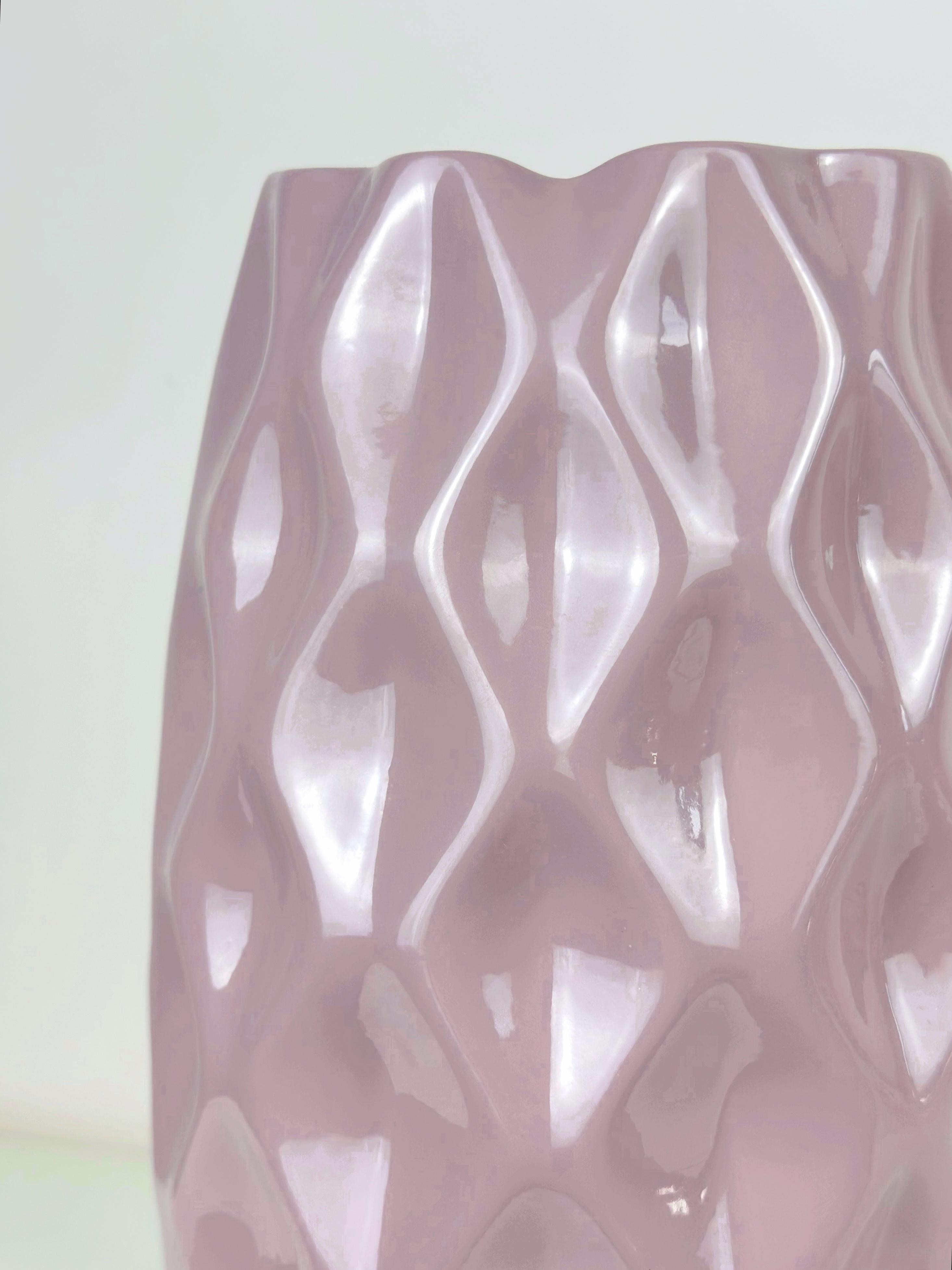 Ваза для квітів та декору керамічна глиняна Соти 29 см Фіолетовий (4001-1) - фото 4 Ваза для квітів та декору керамічна глиняна Соти 29 см Фіолетовий (4001-1) - фото 4