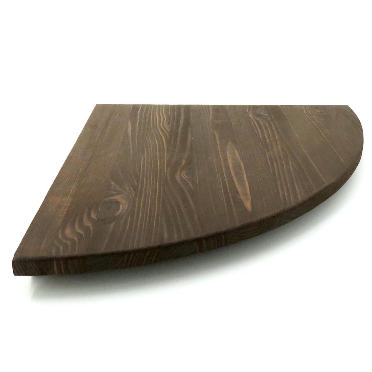 Полка настенная угловая из дерева Кабарет 40 Капучино (УНП-400909)