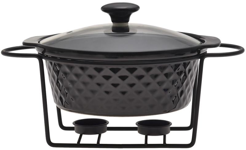 Мармит Kamille Golden Heat керамический с подставкой и подогревом 1,5 л