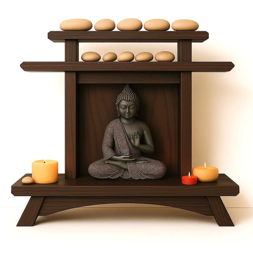 Вівтар для медитації з дерева Камаліні Капучино (ЛАТ-015709) Вівтар для медитації з дерева Камаліні Капучино (ЛАТ-015709)