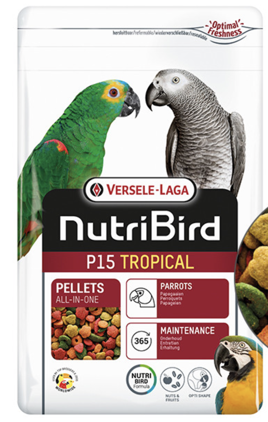 Корм для крупных попугаев Versele-Laga NutriBird P15 Tropical орехи и фрукты 1 кг (221280)