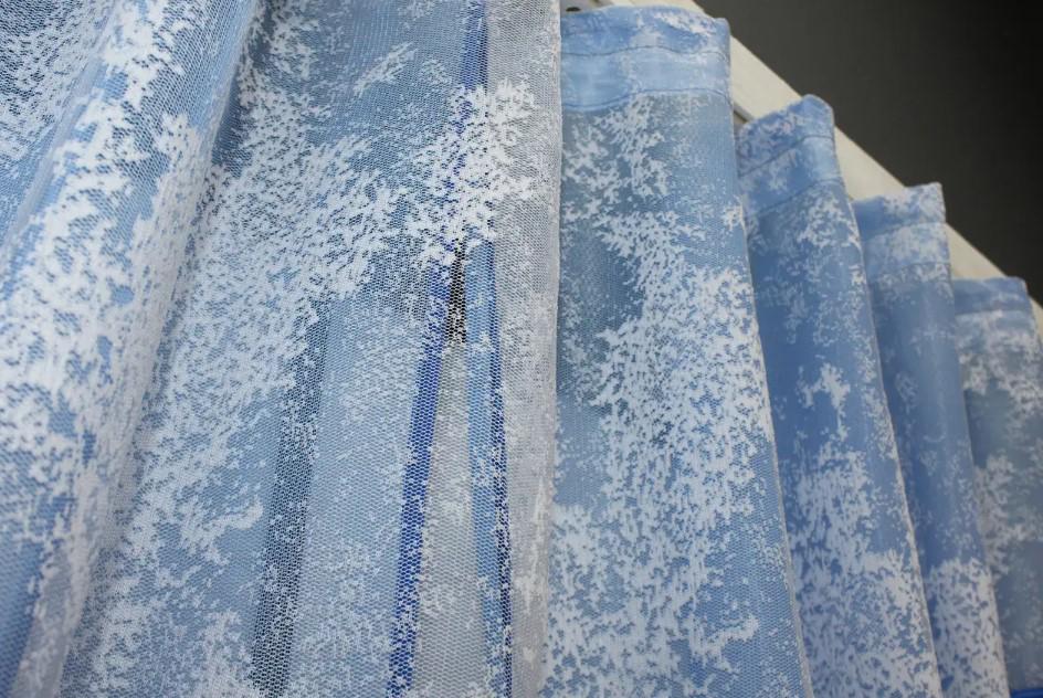 Фіранка на кухню з ламбрекеном 280х170 см Блакитний/Білий (084к) - фото 4 Фіранка на кухню з ламбрекеном 280х170 см Блакитний/Білий (084к) - фото 4