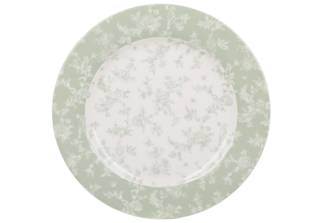 Тарелка BonaDi Floral Green 19 см фарфоровая (K202)