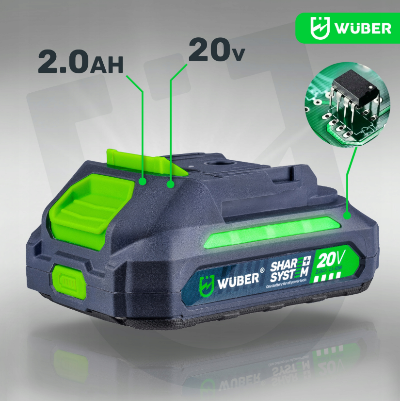 Кусторез аккумуляторный 51 см/аккумулятор 20В 2Ач Wuber - фото 10 Кусторез аккумуляторный 51 см/аккумулятор 20В 2Ач Wuber - фото 10