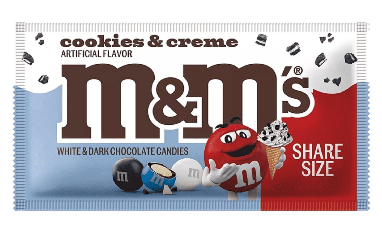 Драже M&M's Cookies & Creme White & Dark Chocolate 80,2 г (2840482840)