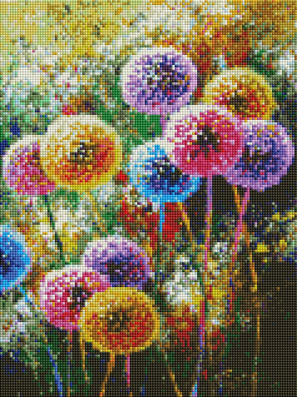 Алмазная мозаика ColorArt Одуванчики квадратные алмазы 30х40 см (ST487)