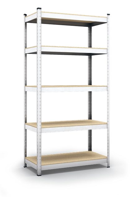 Стеллаж металлический Меткас 1800х900х300 мм на 5 полок МДФ