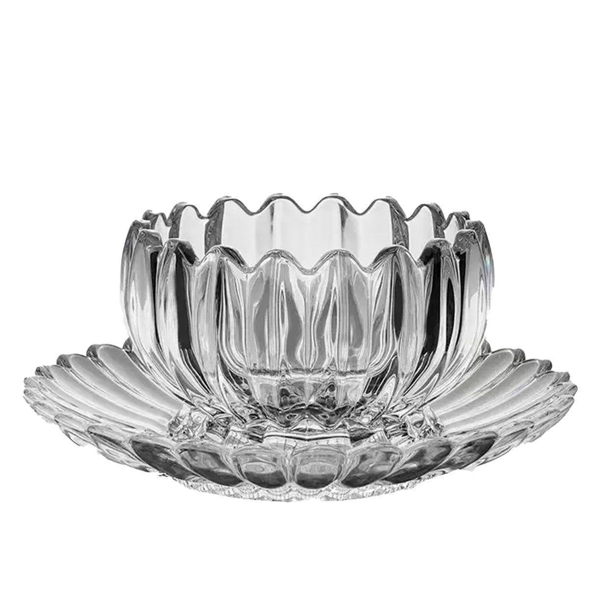 Набір піал із блюдцем для десертів HP-YH-6 зі скла 300 мл 6 шт. (A-033609)