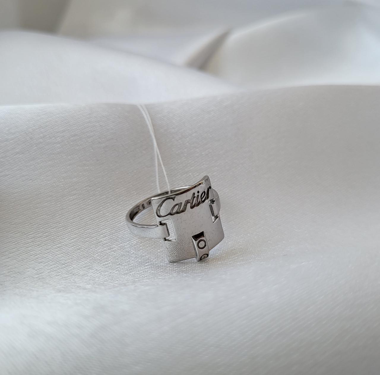 Кольцо серебряное женское без камней прямоугольник серебро 925 4,72 г р. 18,0 (кр472)