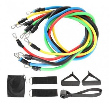 Набор для тренировок доска для отжиманий и набор трубчатых эспандеров - фото 5 Набор для тренировок доска для отжиманий и набор трубчатых эспандеров - фото 5