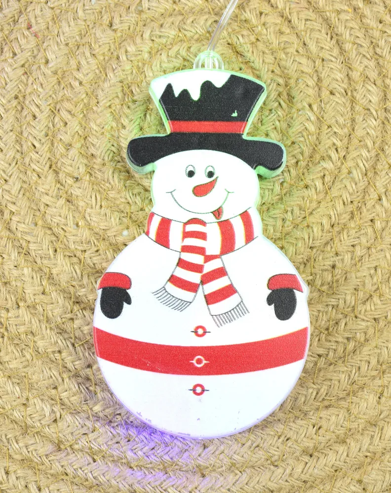 Гирлянда штора с фигурками луны/елки/снегаря/звезды и сапога 10 фонариков (29433628) - фото 9