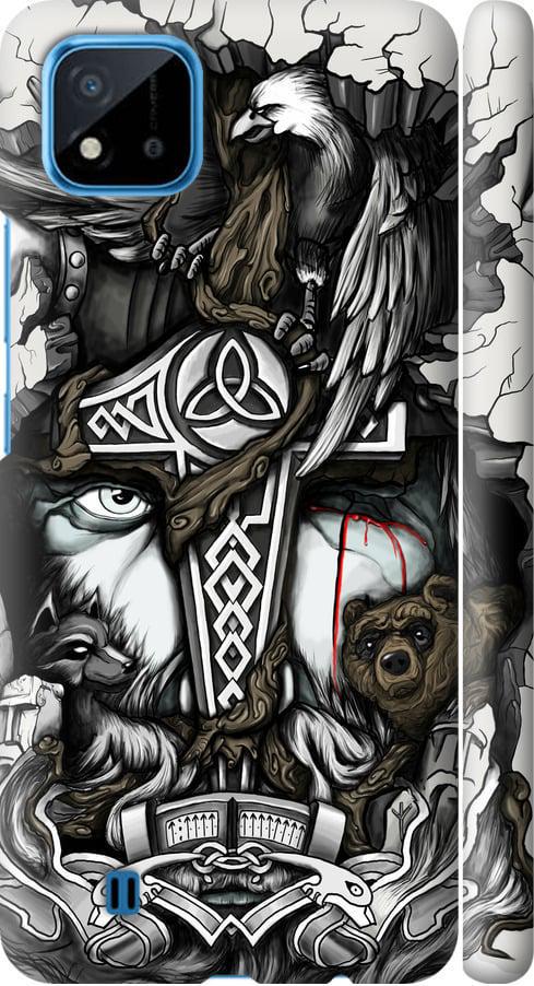Чехол на Realme C20A Тату Викинг (4098m-2416-42517) Чехол на Realme C20A Тату Викинг (4098m-2416-42517)