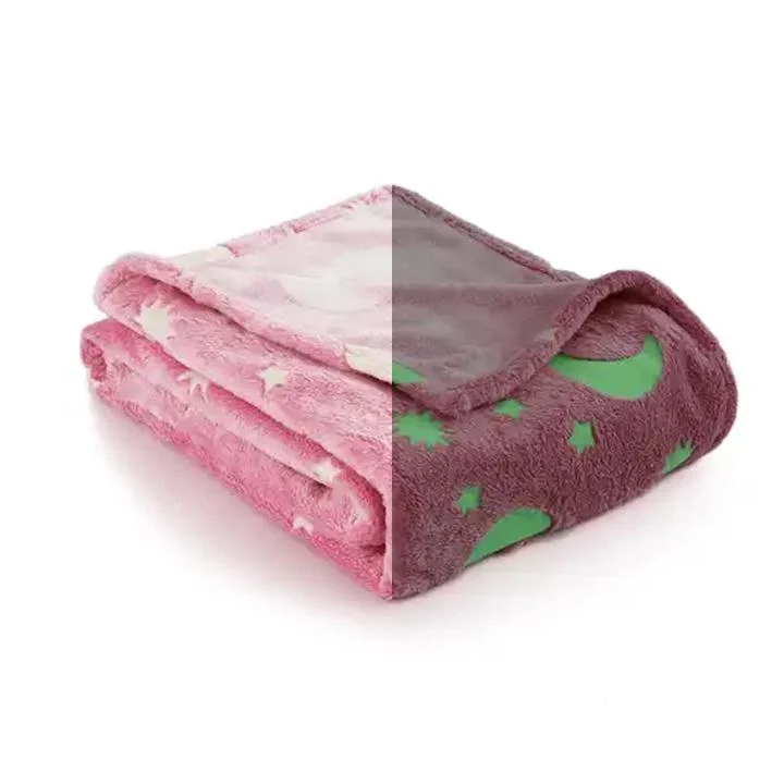 Плед люминесцентный Magic Blanket со звездами 120x180 см Розовый (1045)