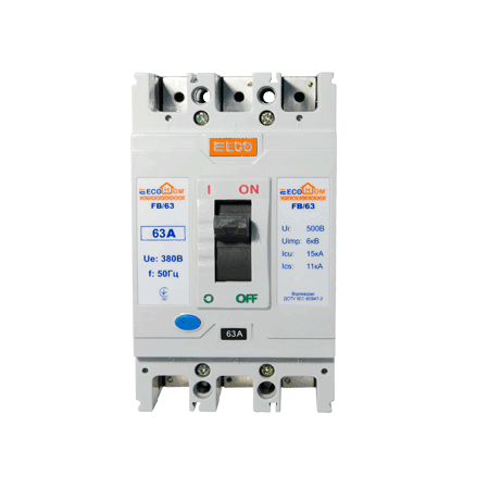 Автоматический выключатель АСКО-Укрем ECO FB/63 3Р 63А 15кА (ECO060010003)