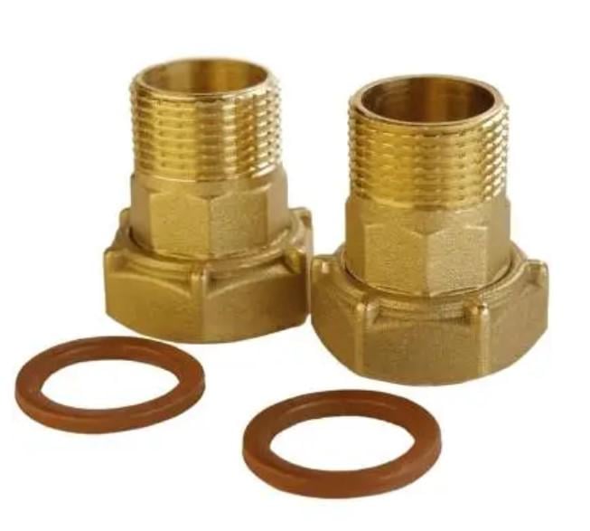 Комплект штуцерів VA для лічильника латунний штампований з прокладкою 2"х1 1/2" ВЗ (Б2743КбА)