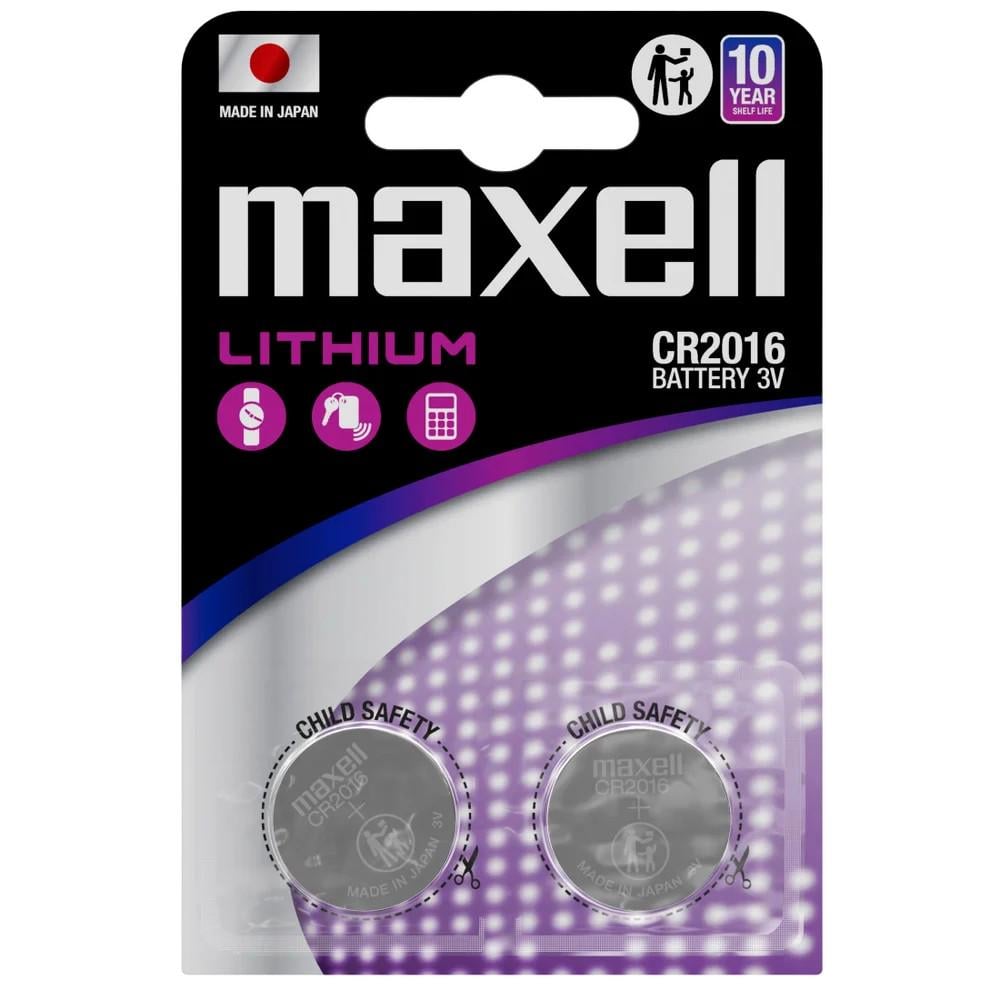Батарейка литиевая Maxell CR2016 3V блистер 2 шт. Батарейка литиевая Maxell CR2016 3V блистер 2 шт.