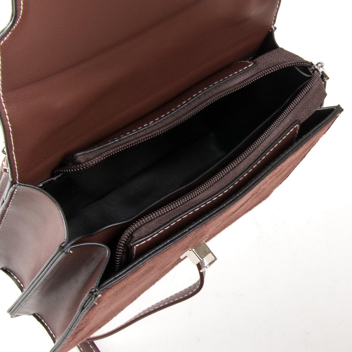 Женская сумочка из замша Fashion 1094 Кофейный - фото 4 Женская сумочка из замша Fashion 1094 Кофейный - фото 4