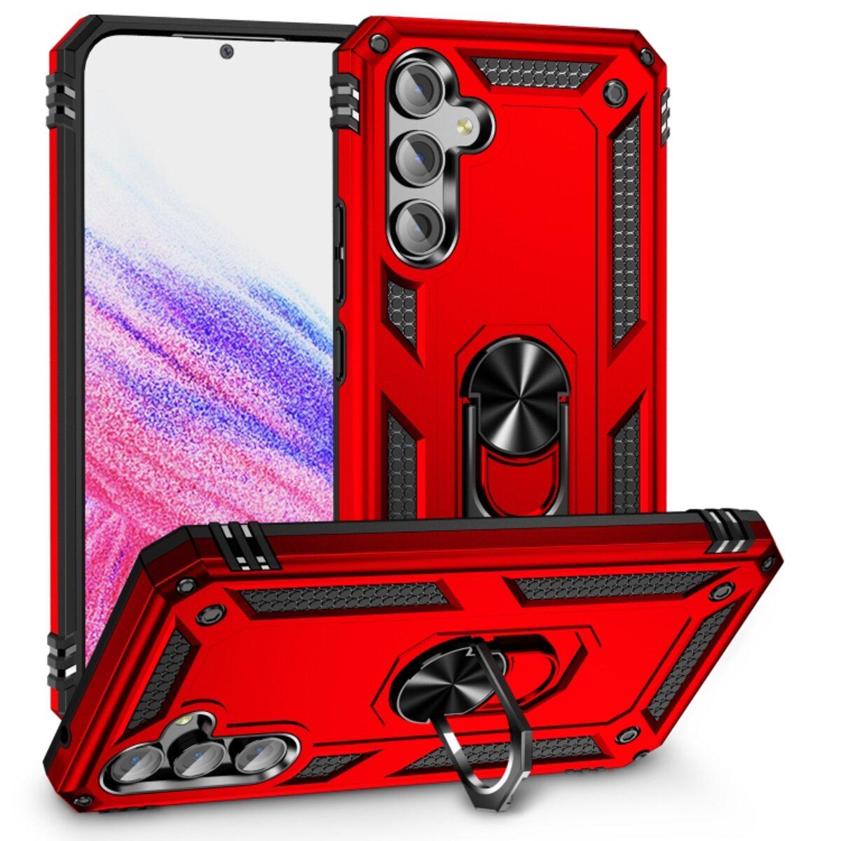 Противоударный чехол для Samsung Galaxy A54 5G Cosmic Robot Ring / Red