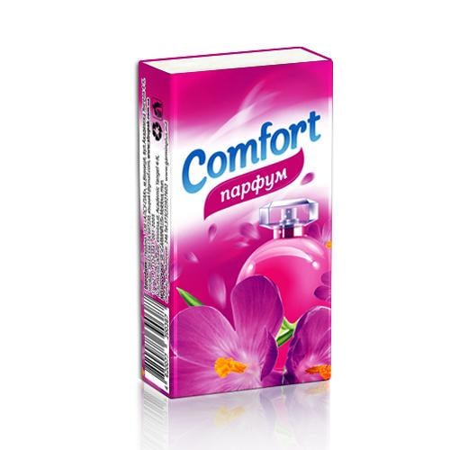 Платочки носовые бумажные Comfort с ароматом Парфюмерия 10 пач Платочки носовые бумажные Comfort с ароматом Парфюмерия 10 пач