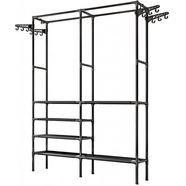 Вешалка напольная для одежды Bonro B21 с полками для обуви и крючками