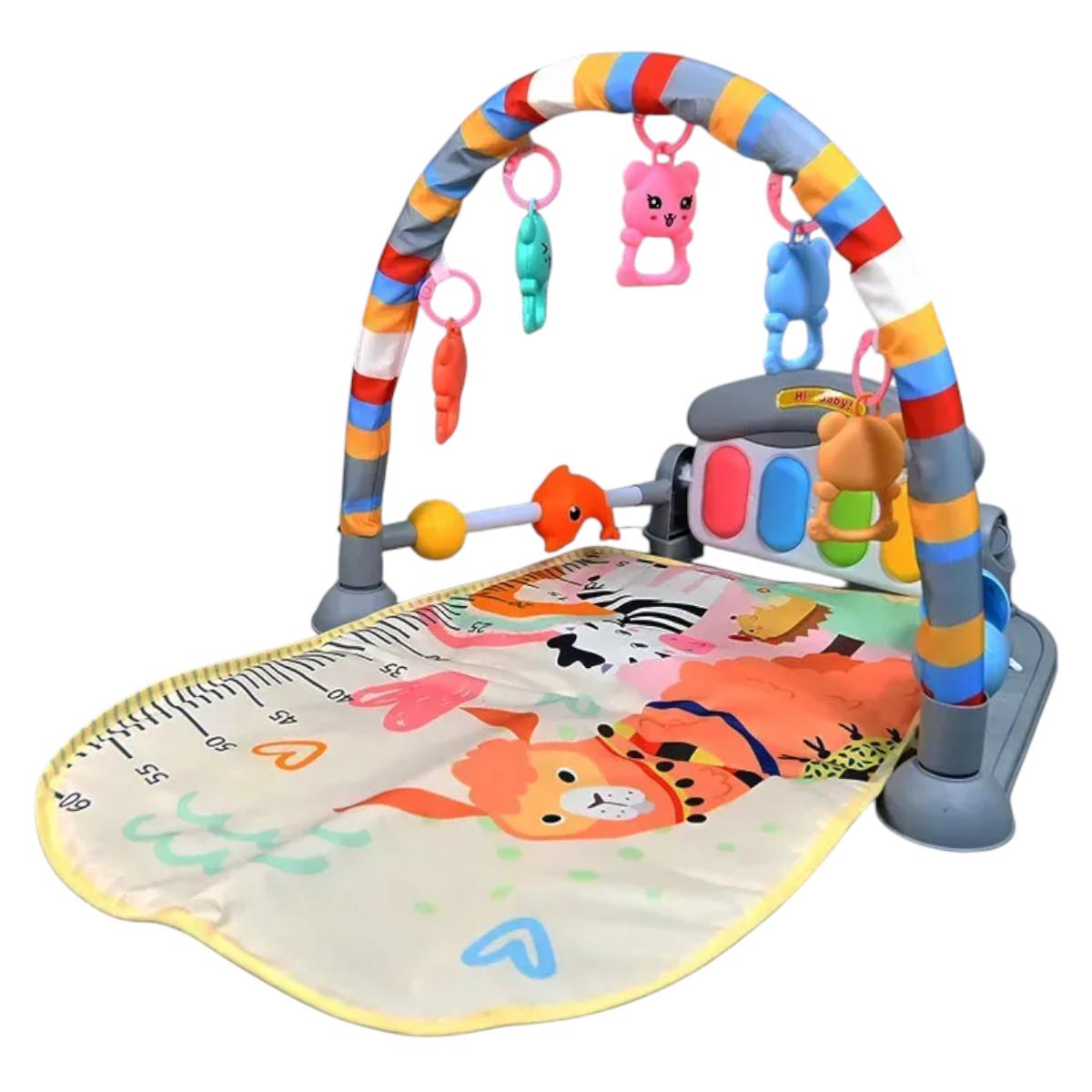 Розвиваючий килимок для дітей Baby Piano Gym з дугою піаніно та підвісками (8808-6)