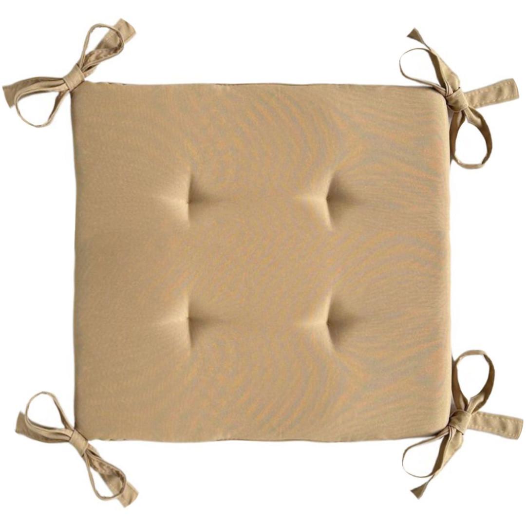 Подушка для стула/кресла/табурета 40х40х2 см Бежевый (1846822184)