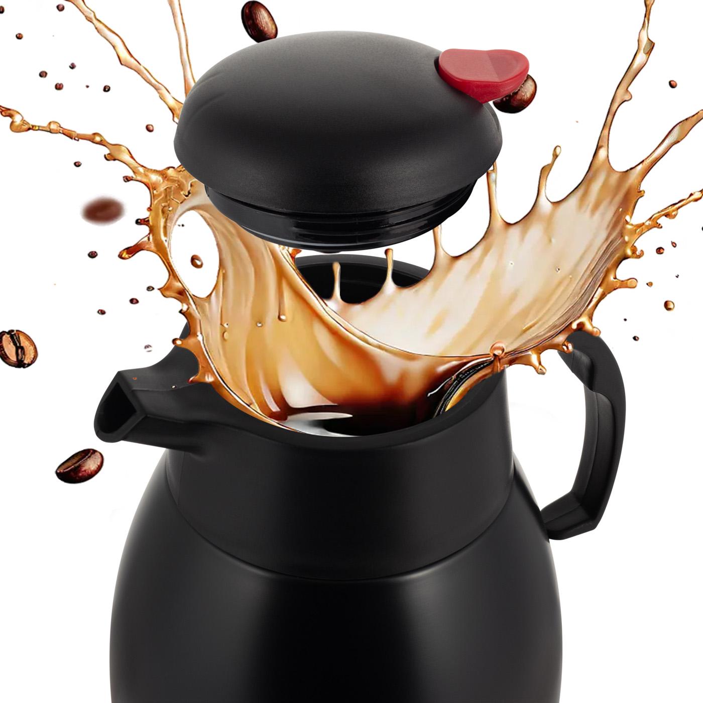 Термос із нержавіючої сталі Kamille 2,5 л Чорний матовий (2220) - фото 4 Термос із нержавіючої сталі Kamille 2,5 л Чорний матовий (2220) - фото 4