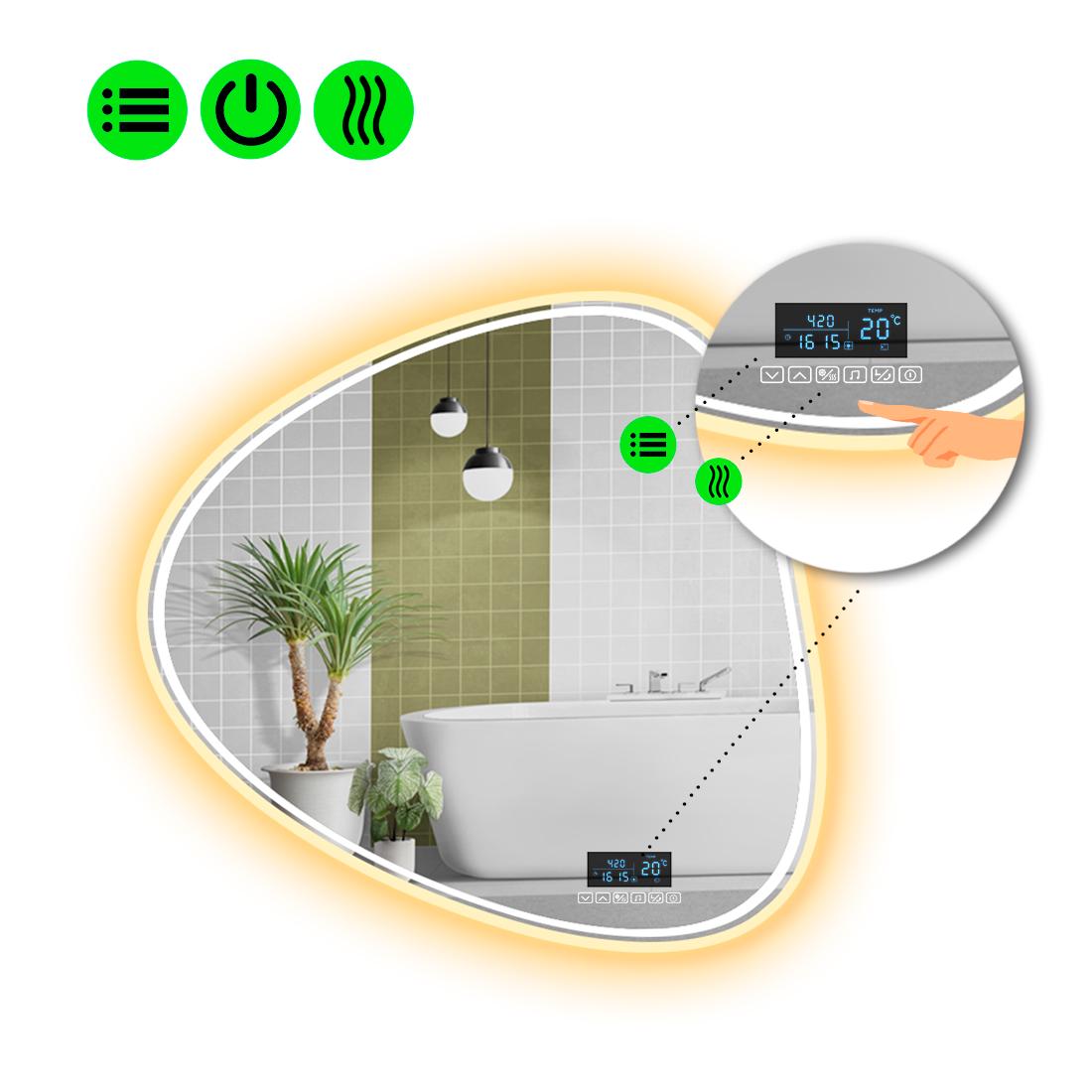 Зеркало с LED подсветкой Nuvola 4 с Smart-блоком и подогревом 60x60 см (Nuvola4-13)