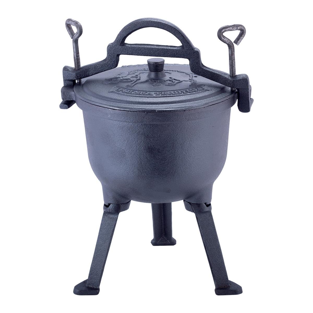 Котел на ніжках Kamille KM-4801V чавунний з кришкою та ручкою 7 л Темно-сірий (124-84-4801V) - фото 1 Котел на ніжках Kamille KM-4801V чавунний з кришкою та ручкою 7 л Темно-сірий (124-84-4801V) - фото 1