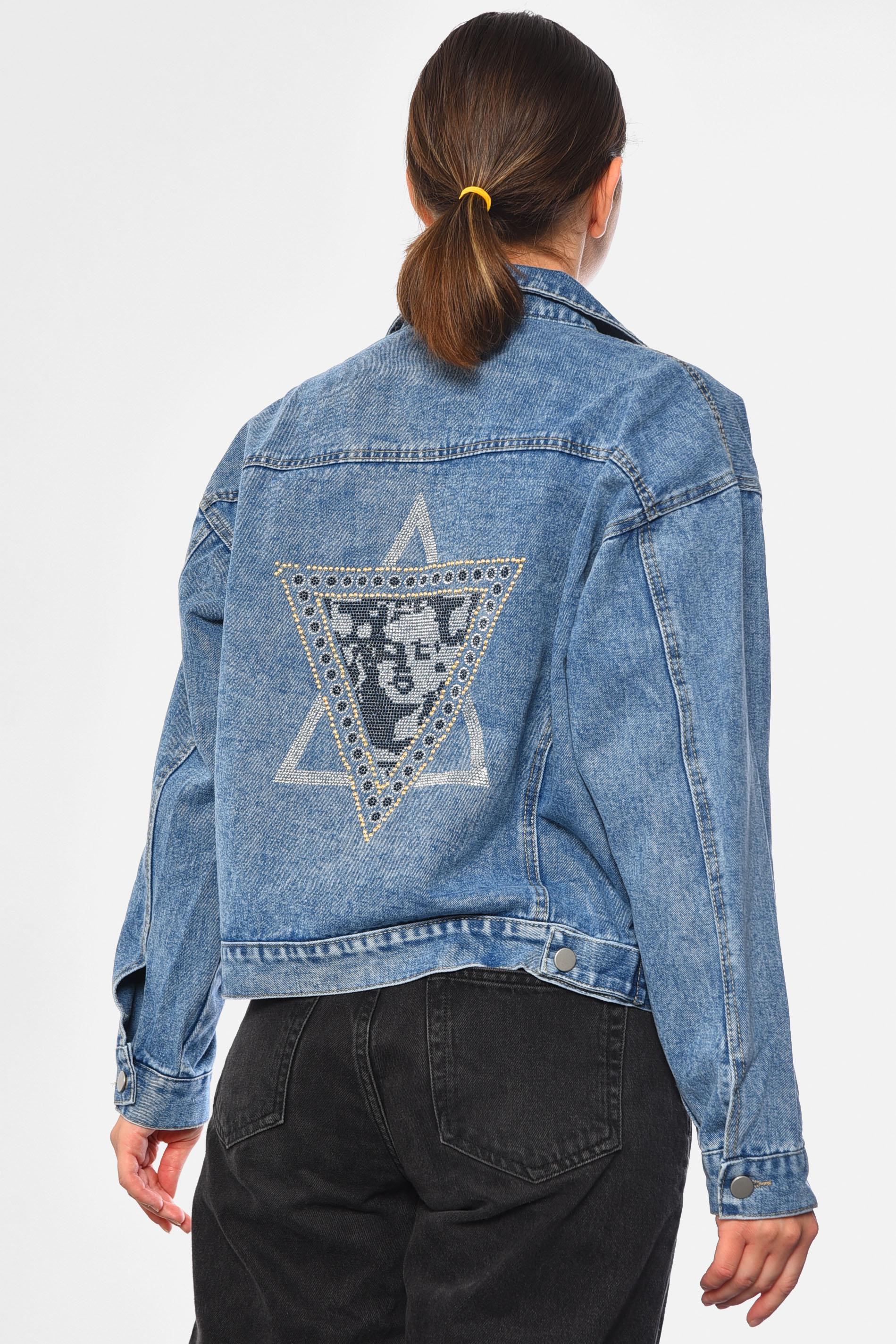 Джинсовка жіноча 2XL Синій (184224) - фото 3 Джинсовка жіноча 2XL Синій (184224) - фото 3