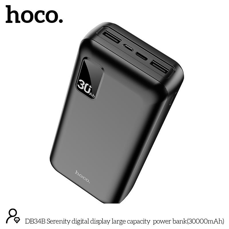 Портативное зарядное устройство Hoco Serenity Digital Display Large Capacity DB34B 30000 mAh Black (10307291) - фото 4